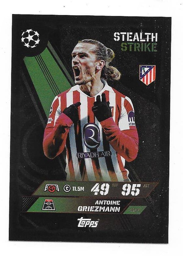 2025-26 Topps Match Attax CHL Stealth Strike #450 Antoine Griezmann , Atletico Madrid