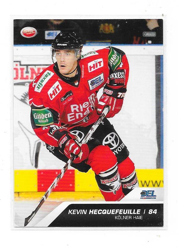 2009-10 German DEL Ice Hockey card #305 Kevin Hecquefeuille , Kölner  , AmiensHaie ,