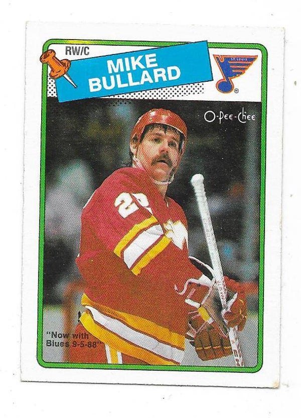 1988-89 OPC NHL Ice Hockey Card #152 Mike Bullard , St Louis Blues