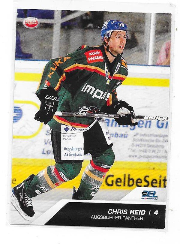 2009-10 DEL Ice Hockey card #100 Chris Heid , Augsburger Panther , Spokane Chiefs