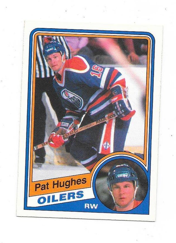 1984-85 OPC NHL Ice Hockey Card #245 Pat Hughes , Edmonton Oilers