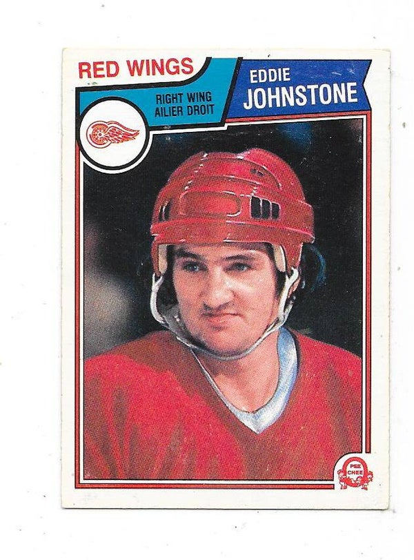 1983-84 OPC NHL Ice Hockey Card #124 Ed Johnstone , Detroit Red Wings