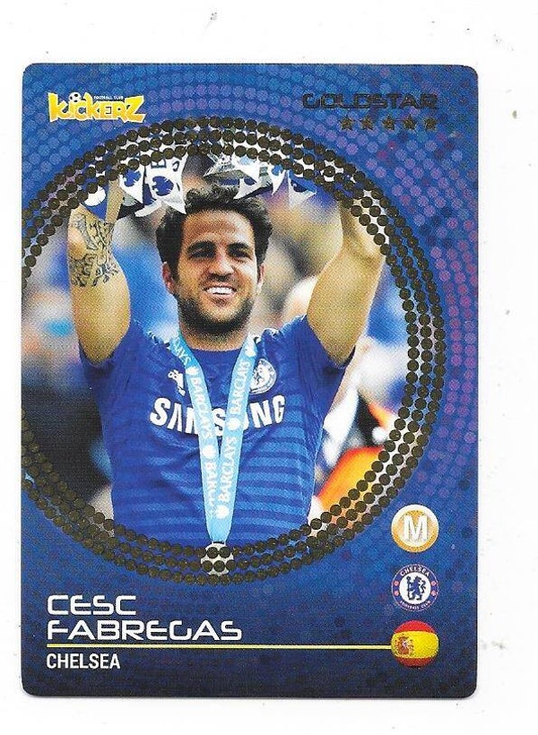 2015-16 Swedish Kickerz Goldstar # Cesc Fabregas , Chelsea
