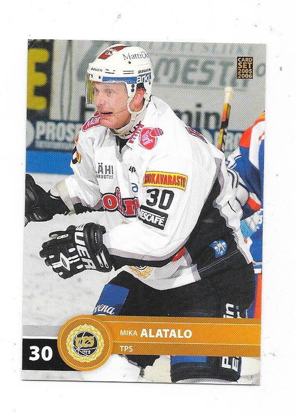2005-06 Finnish Cardset Ice Hockey card #334 Mika Alatalo , TPS , Phoenix Coyotes