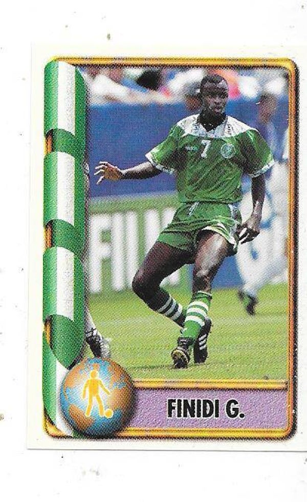 1998 Navarrete France 98 World Cup Football Sticker #410 Finidi George , Nigeria