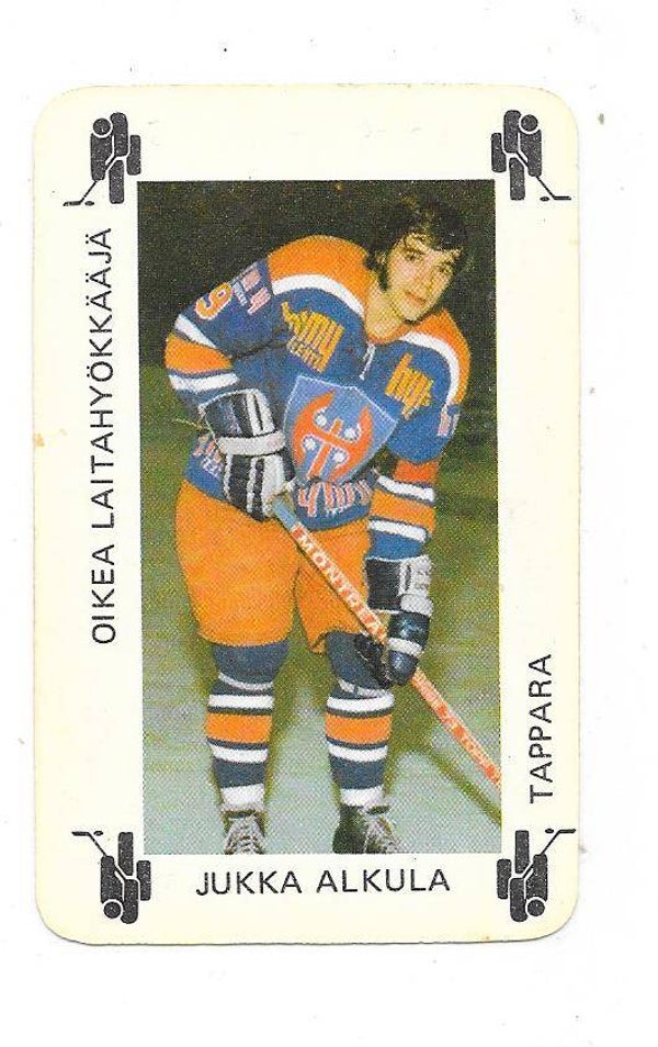 1974-75 Finnish Typotor Ice Hockey Card # Jukka Alkula , Tappara Tampere