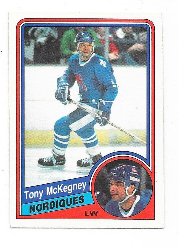 1984-85 OPC NHL Ice Hockey Card #283 Tony McKegney , Quebec Nordiques