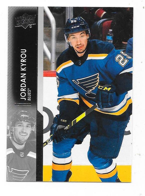 2021-22 Upper Deck NHL Ice Hockey Card #405 Jordan Kyrou , St Louis Blues