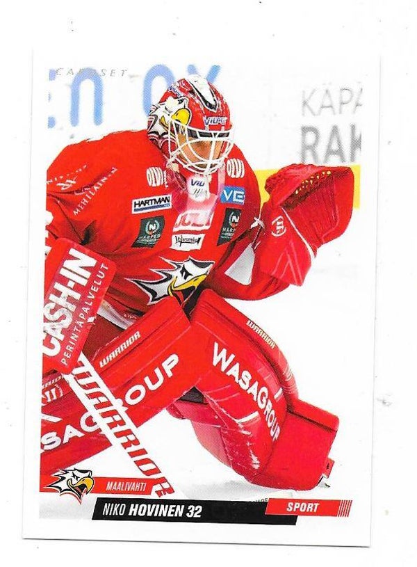 2022-23 Finnish Cardset #313 Niko Hovinen Vaasan Sport , Iserlohn Roosters