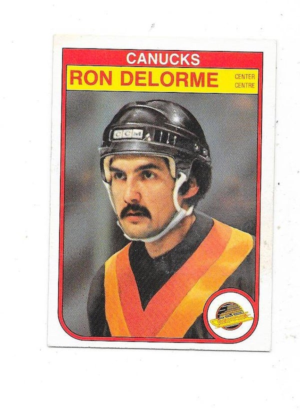1982-83 OPC #347 Ron Delorme , Vancouver Canucks