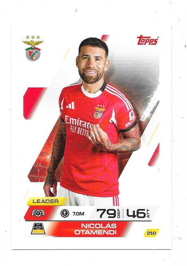 2025-26 Topps Match Attax #210 Nicolas Otamendi , SL Benfica
