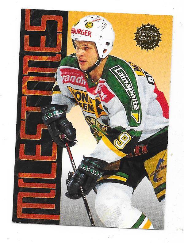 1995-96 Finnish SISU Milestones  Hockey card #177 Hannu Henriksson , Ilves Tampere