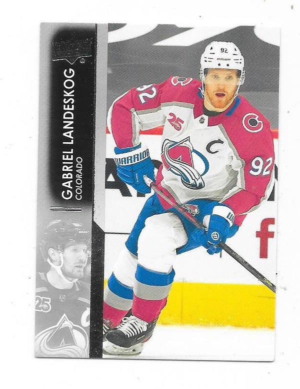 2021-22 Upper Deck NHL Ice Hockey Card #49 Gabriel Landeskog , Colorado Avalanche