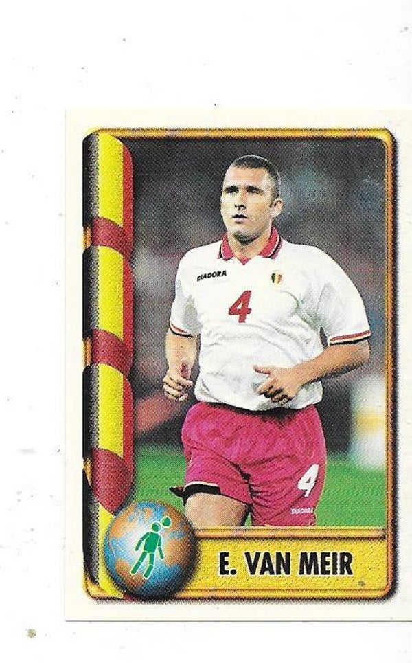 1998 Navarrete France 98 World Cup Football Sticker #78 Eric Van Meir , Belgium