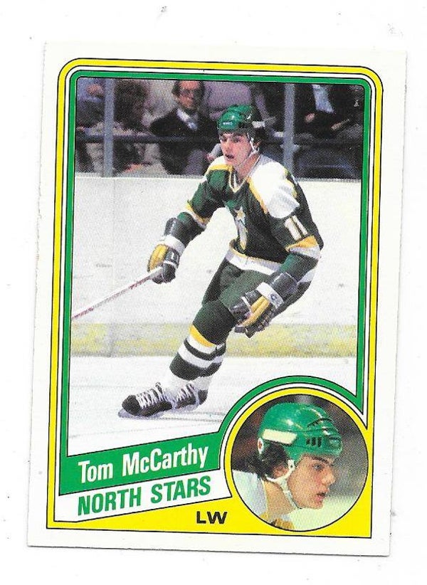 1984-85 OPC NHL Ice Hockey Card #103 Tom McCarthy , Minnesota North Stars