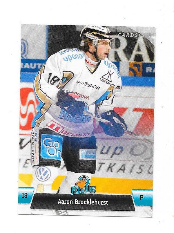 2011-12 Finnish Cardset #112 Aaron Brocklehurst Pelicans , Grizzly Adams Wolfsburg