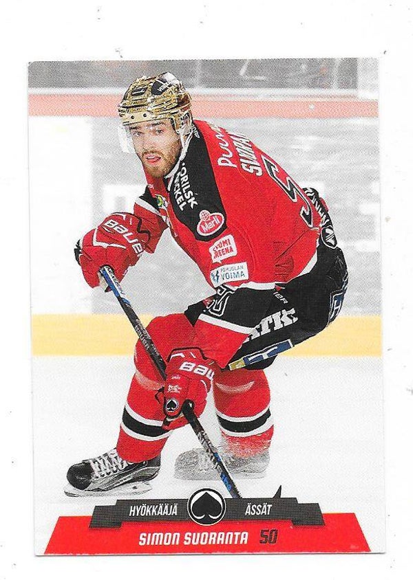 2017-18 Finnish Cardset #180 Simon Suoranta  Ässät , Nottingham Panthers