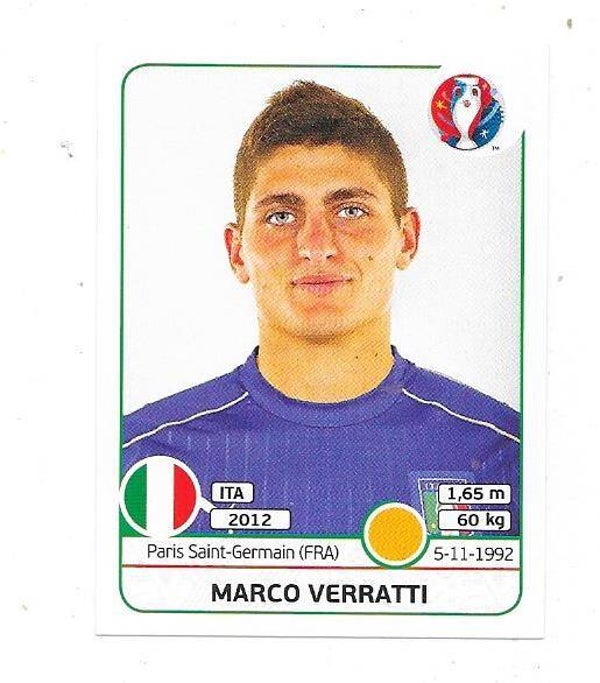 2016 Panini UEFA EURO Sticker #507 Marco Verratti , Italia