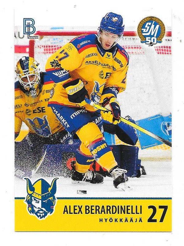 2024-25 Finnish Blueline TeamIssued #Jukurit-8 Alex Berardinelli , Eisbären Regensburg