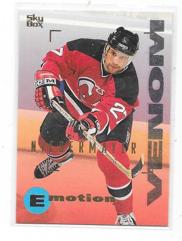 1995-96 Emontion NHL Ice Hockey Card #100 Scott Niedermaier , New Jersey Devils