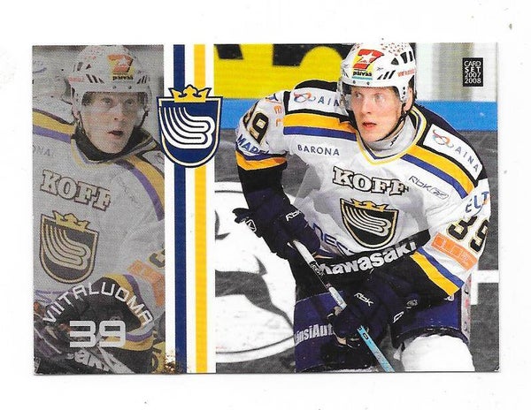 2007-08 Finnish Cardset Ice Hockey Card #9 Ville Viitaluoma , Espoo Blues , Örebro HK