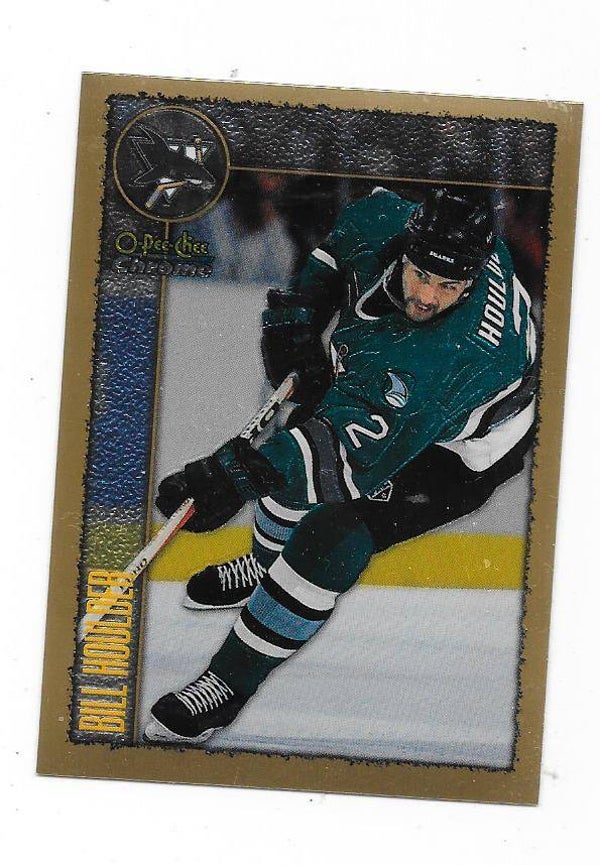 1998-99 OPC Chrome NHL Ice Hockey card #46 Bill Houlder , San Jose Sharks
