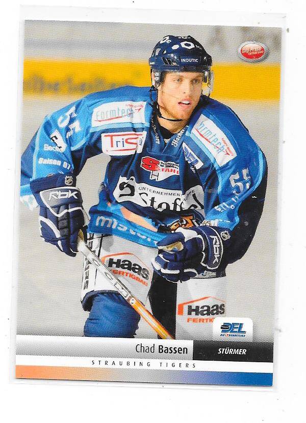 2007-08 German DEL Ice Hockey Card #426 Chad Bassen , Straubing Tigers , Medicine Hat Tigers