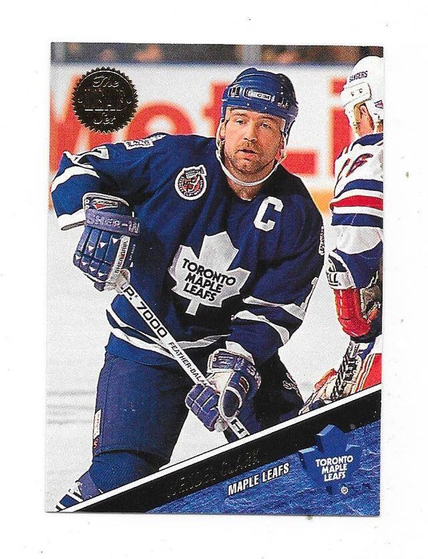 1993-94 LEAF #166 Wendel Clark , Toronto Maple Leafs