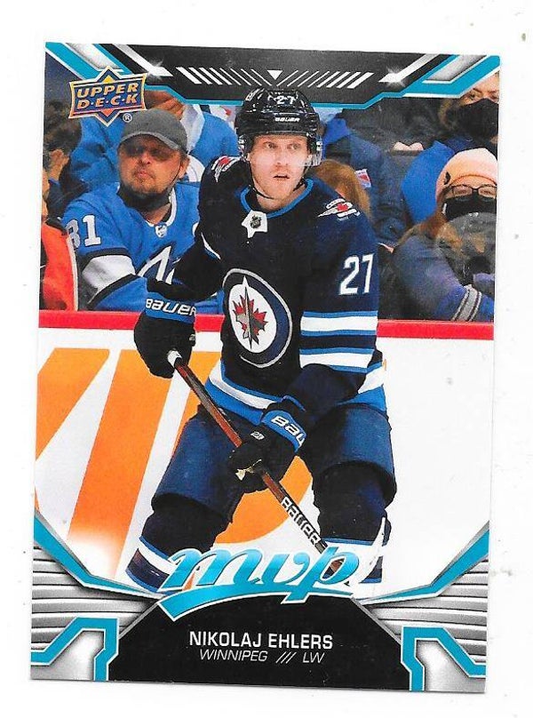 2022-23 Upper Deck MVP NHL Ice Hockey Cards #189 Nikolaj Ehlers , Winnipeg Jets