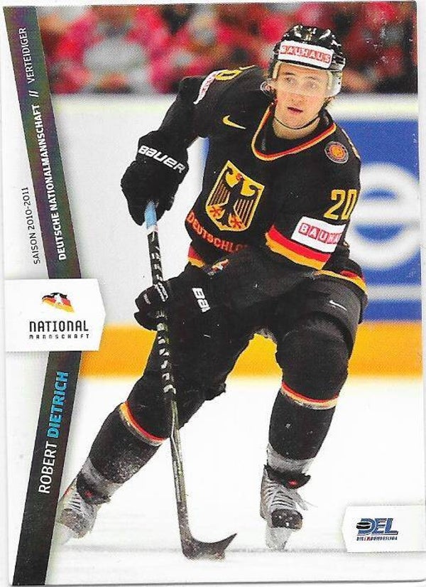 2010-11 German DEL Ice Hockey Card #310 Robert Dietrich , Team Germany , Milwaukee Admirals
