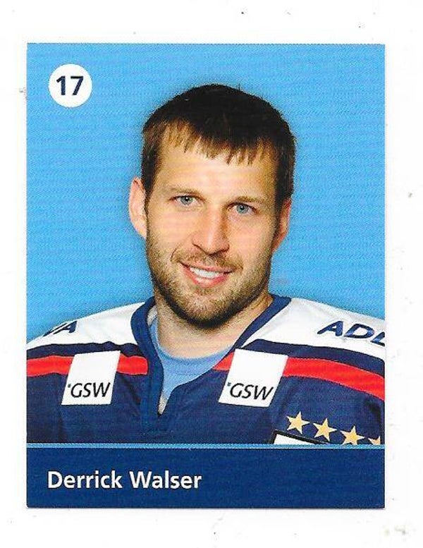2009-10 German Eisbären Berlin Teamissued Ice Hockey Card #17 Derrick Walser , Rimouski Océanic