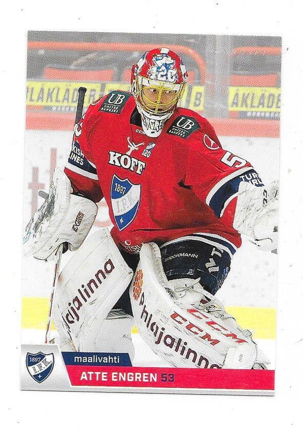 2018-19 Finnish Cardset #1 Atte Engren  HIFK , Atlant Mytishchi