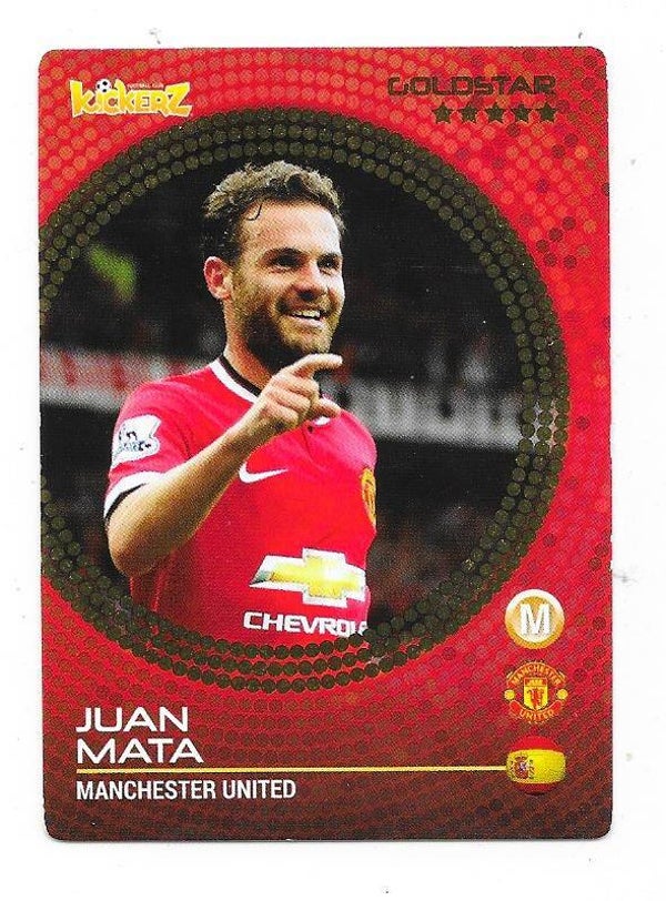 2014-15 Swedish Kickerz Goldstar # Juan Mata Manchester United , Spain