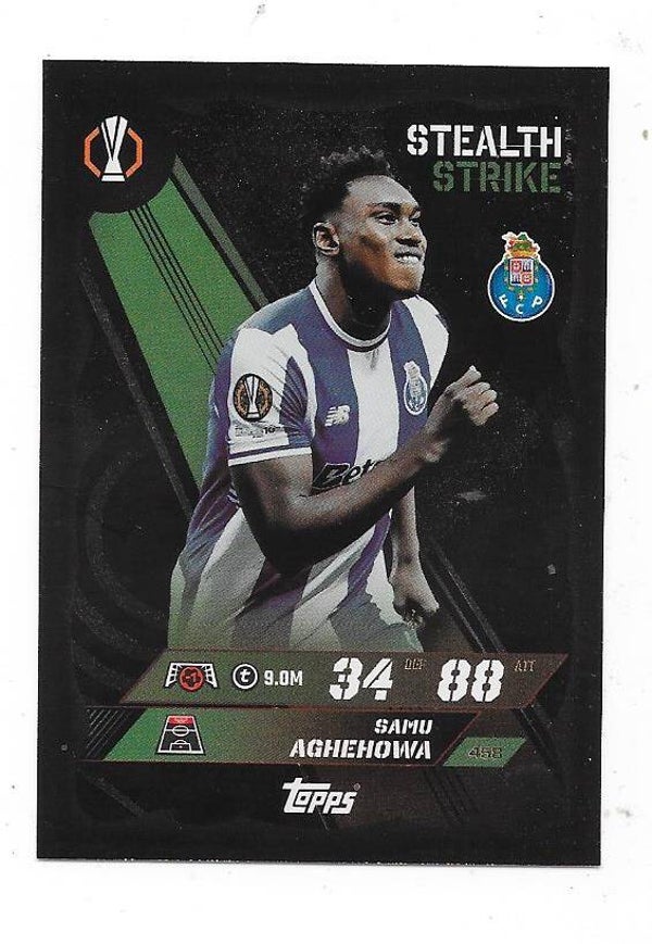 2025-26 Topps Match Attax Europa League Stealth Strike #455 Samu Aghebowa , FC Porto