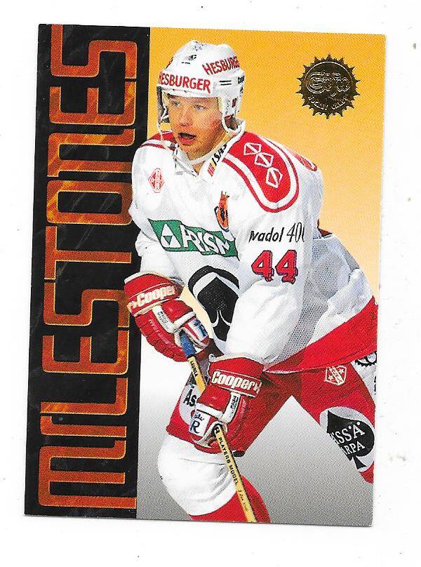 1995-96 Finnish SISU Ice Hockey Card #184 Harri Laurila , Ässät , EC-KAC