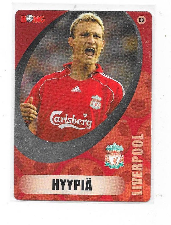2007-08 Finnish Boing Football Card #B3 Sami Hyypiä , Liverpool & Finland