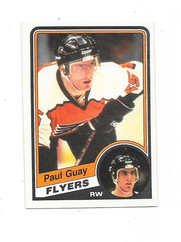 1984-85 OPC NHL Ice Hockey Card #160 Paul Guay , Philadelphia Flyers RC