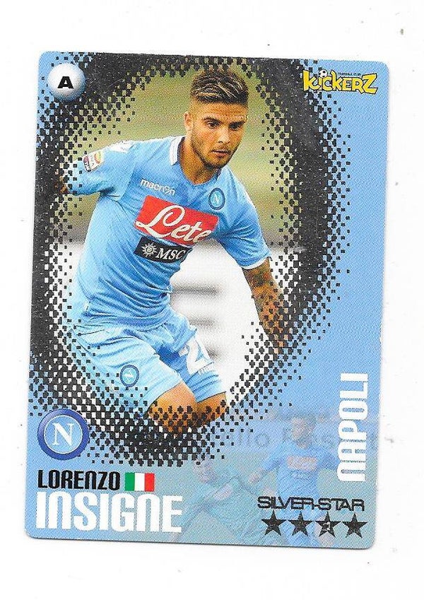2013-14 Swedish Kickerz Silverstar Football Card # Lorenzo Insigne Napoli & Italia