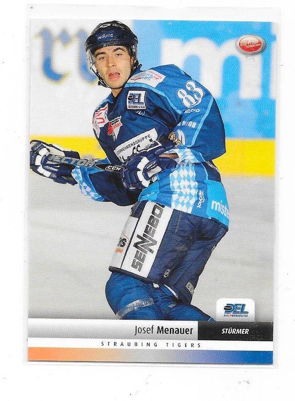 2007-08 German DEL Ice Hockey Card #431 Josef Menauer,  Straubing Tigers
