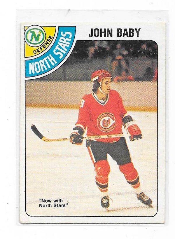 1978-79 OPC NHL Ice Hockey Card #366 John Baby , Minnesota North Stars RC
