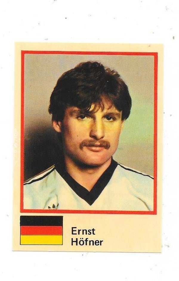 1982 Finnish Semic WC Ice Hockey Sticker #114 Ernst Höfner  , West Germany & Sportbund DJK Rosenheim