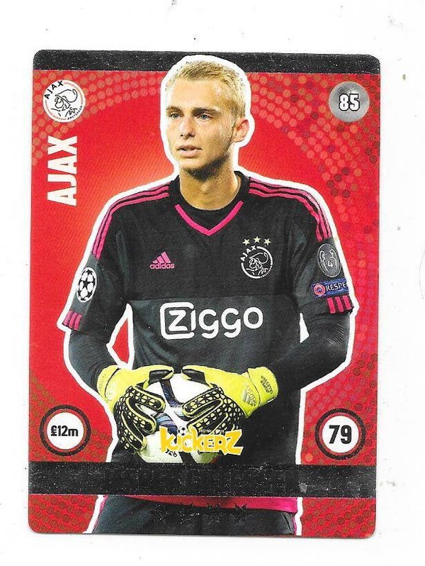 2015-16 Swedish Kickerz Silverstar Football Card # Jasper Cillessen , Ajax Amsterdam & Netherlands