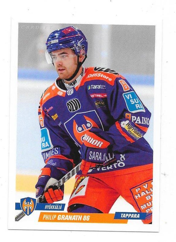 2022-23 Finnish Cardset #336 Philip Granath Tappara , Frisk Asker