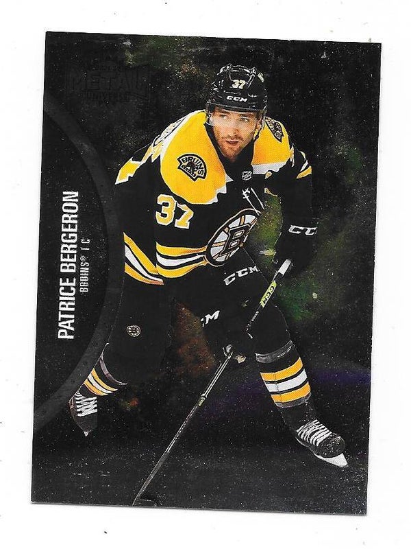 2021-22 Skybox Metal Universe NHL Ice Hockey Card # 76 Patrice Bergeron , Boston Bruins