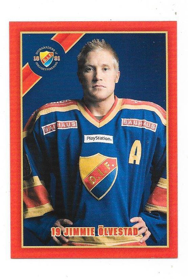 2005-06 Swedish Djurgårdens IF Teamissued #19 Jimmie Ölvestad , Tampa Bay Lightning
