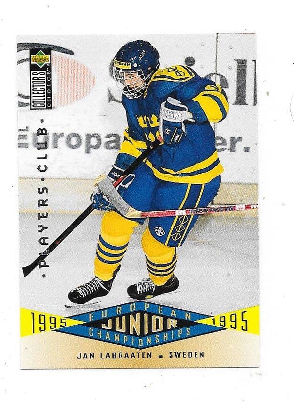 1995 Collector`s Choice Player Club #353 Jan Labraaten , Sweden RC