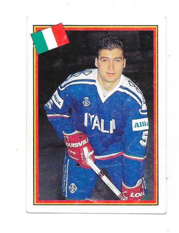 1993 Swedish Semic WC Ice hockey sticker #211 Robert Oberrauch , Italia