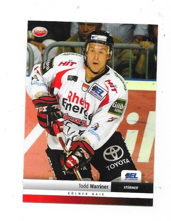 2007-08 German DEL Ice Hockey Card #207 Todd Warriner , Kölner Haie , Toronto Maple Leafs
