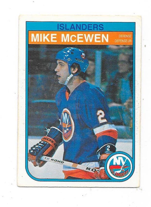 1982-83 OPC NHL Ice Hockey Card #207 Mike McEwen , New York Islanders