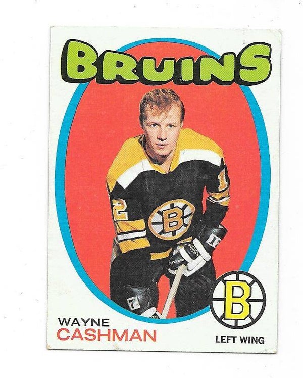 1971-72 Topps NHL Ice Hockey Card #129 Wayne Cashman , Boston Bruins